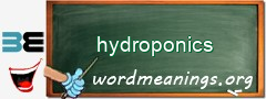 WordMeaning blackboard for hydroponics